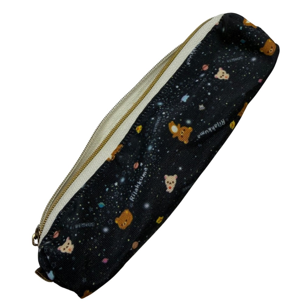 San-X Rilakkuma Space Galaxy Pencil Case Black Kawaii Stationery Pouch